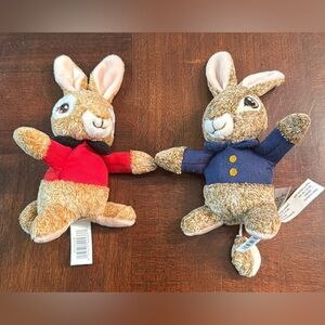 PETER RABBIT - Beatrix Potter Plush Bunny Toy Set - Peter and Flopsy